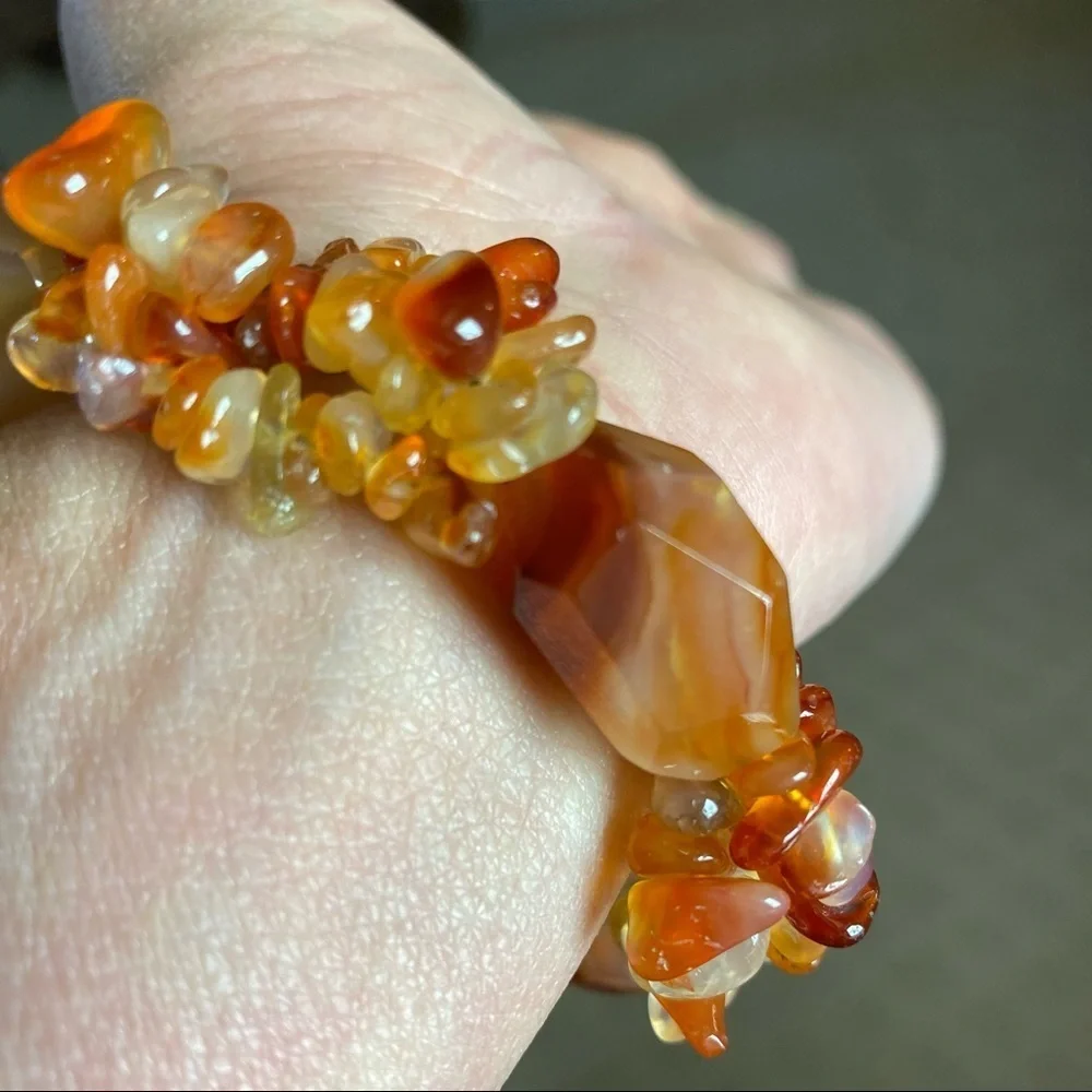 Baltic Amber Multi-Colored Necklace (or) Carnelian Agate - Picture 12 of 15